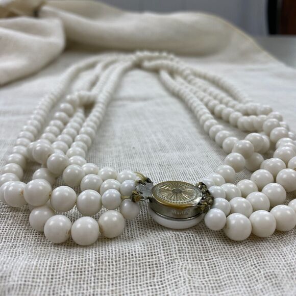 Vintage Necklace Lot Womens Chunky Beaded Animal Print Bold Glass Gold Black 3Pc - Picture 5 of 15